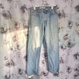 Levis 505 Men's  regular fit preowned gently blue jeans  W32 L34